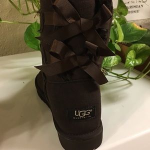 Brown UGG bailey bow boots