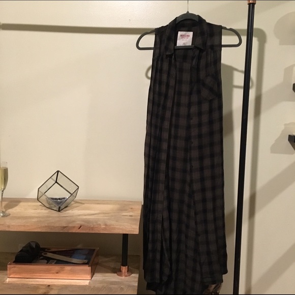 Green Plaid Long Tunic