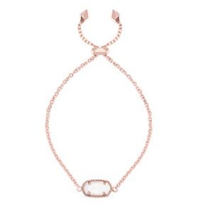 Elaina Rose Gold Bracelet in White Pearl