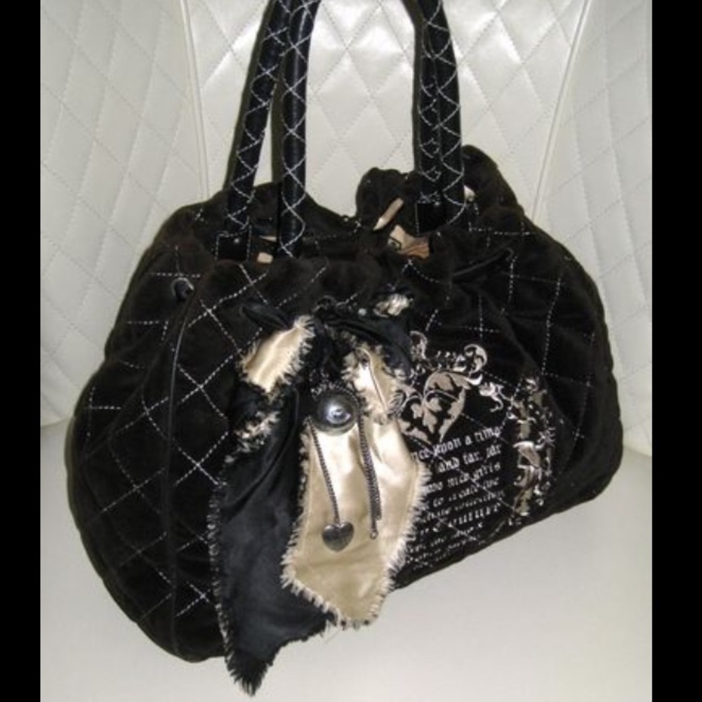 Once upon a time juicy couture velour quilted bag