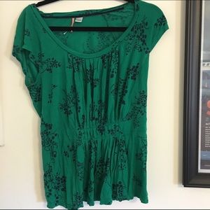 Anthropologie loose fitting peplum top