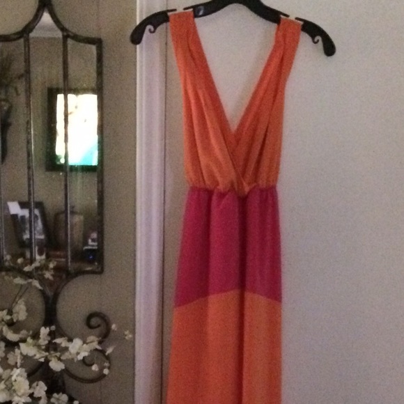 Judith March Color Block Maxi Criss Cross Back - Picture 3 of 3