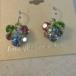Multi color fashion rhinestone earings