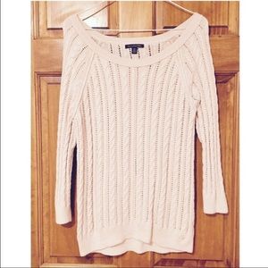 Cable Knit Quarter Sleeve Sweater
