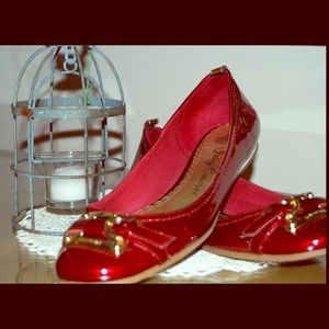 Red Patten Leather Juicy Couture Flats
