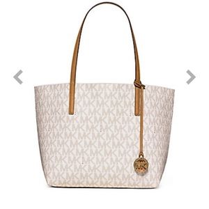 NWT MICHAEL KORS HAYLEY SIGNATURE TOTE W/ZIP POUCH