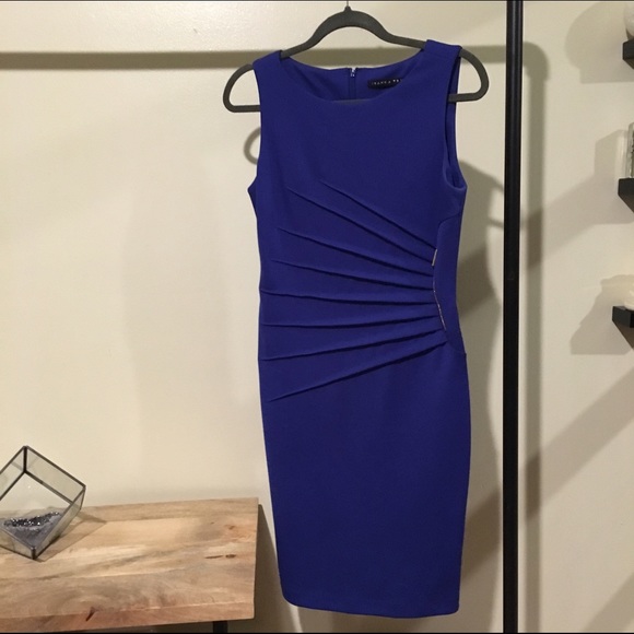 Vivid Blue, Sleeveless Midi Dress