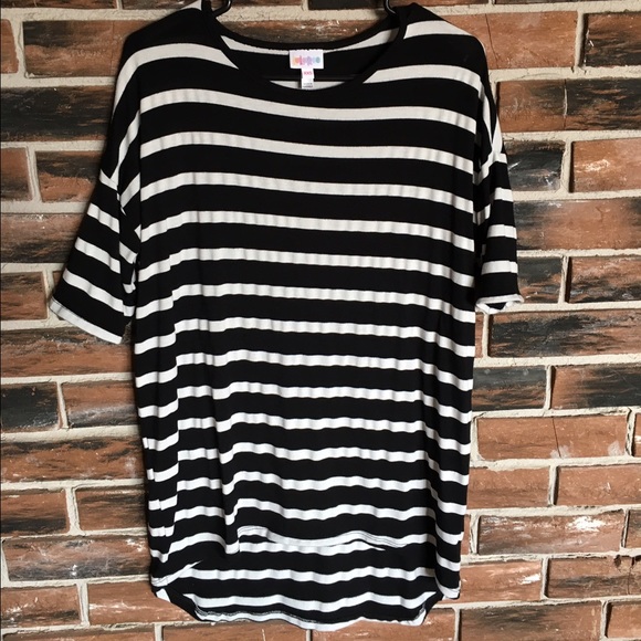 LuLaRoe Irma-black and white stripe