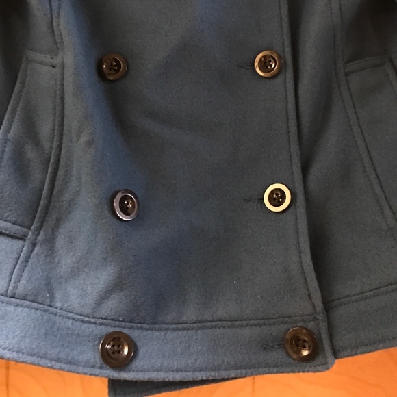 Wool / nylon blue pea coat - SOLD! - Picture 2 of 3