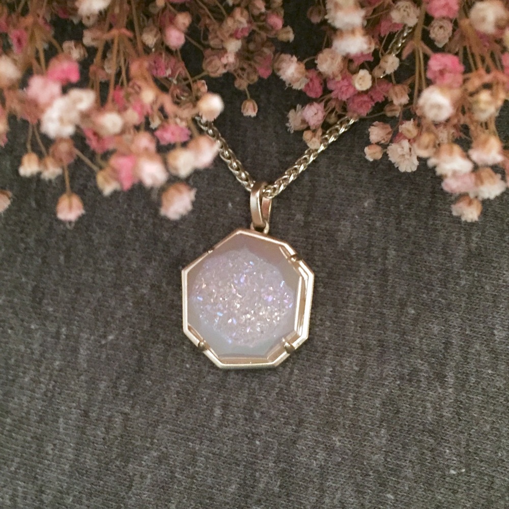 NWT Kendra Scott Lizzie Iridescent Window Drusy - Picture 2 of 4