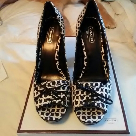 Mint condition Coach Corey Op Art heels