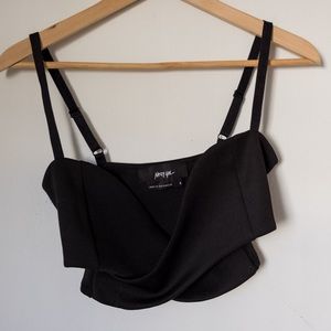 Nasty Gal Under Wraps scuba crop top