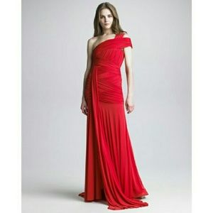 Halston Heritage Vermillion Asymmetrical