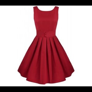 Fire Red Flare Dress