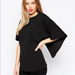 Black Cape Looking Top