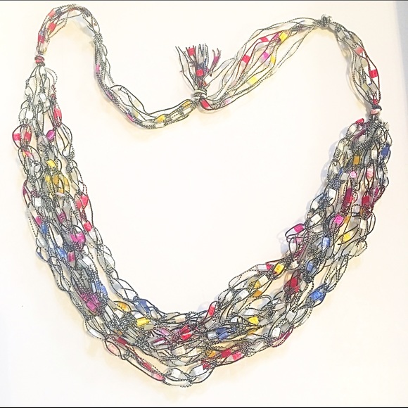 Jewelry - 📿Black & Multicolor Layered Thread Necklace Jewelry - 📿Black & Multicolor Layered Thread Necklace