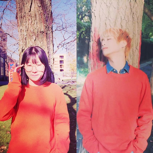 H&M orange sweater