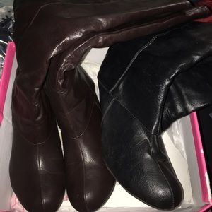 2 pair of women wide calf boots gently used