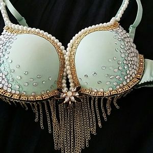 Turquoise Egyptian rave bra