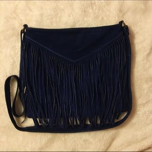 Brandy Melville Blue Fringe Bag