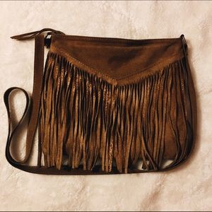 Brandy Melville Tan Fringe Bag!