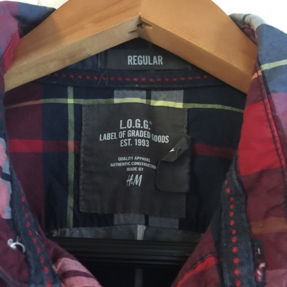 Mens H&M Plaid Button Down Shirt - Picture 3 of 3