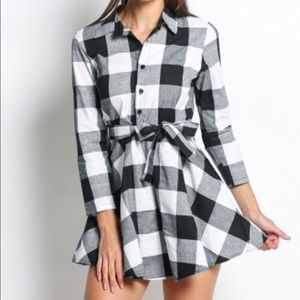 Black & White Plaid Dress