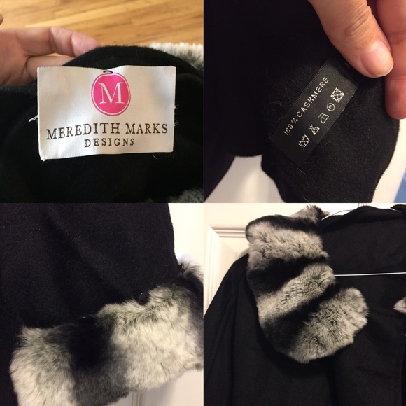 Meredith Marks Cashmere Wrap/Cape - Picture 3 of 4