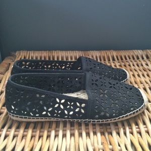 Black Michael Kors crochet flats