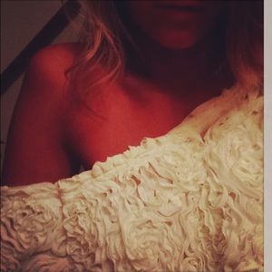 American Apparel floral textured sweater.