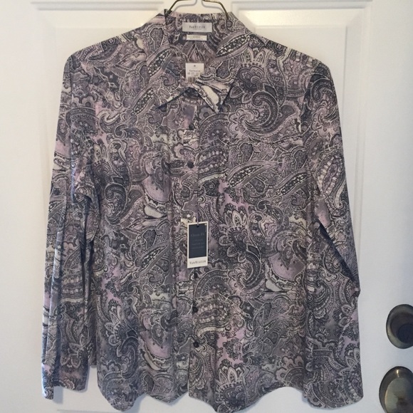 Paisley button down shirt.