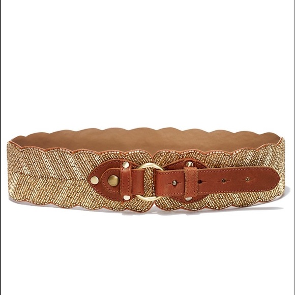 {ANTHROPOLOGIE} BEADED BELT NWOT, •SZ L