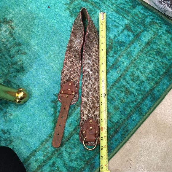 {ANTHROPOLOGIE} BEADED BELT NWOT, •SZ L main image 4