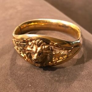 Gold lion bangle