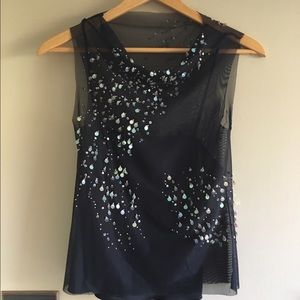 BCBG sleeveless sequin top.
