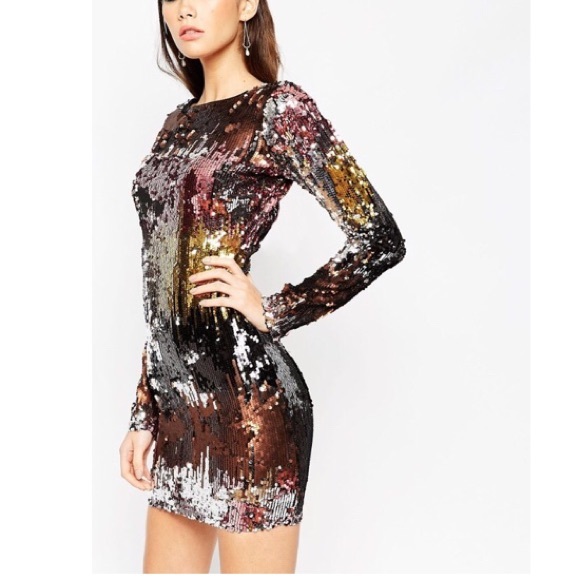 Embellished ombré dress