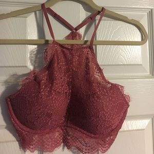 Lace High Neck Push-Up Bralette