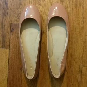 Unworn baby pink ballet flats