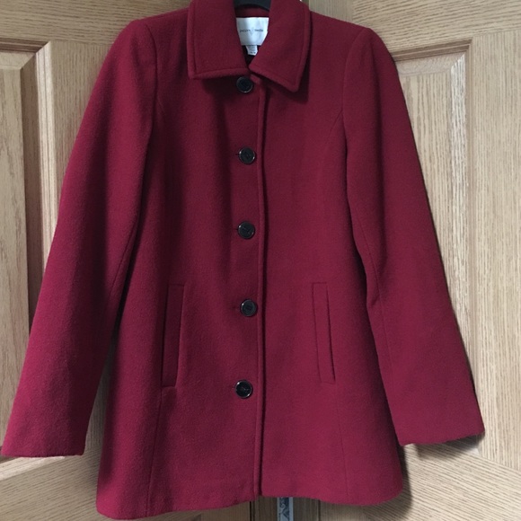 Red Pea Coat. - Picture 2 of 4