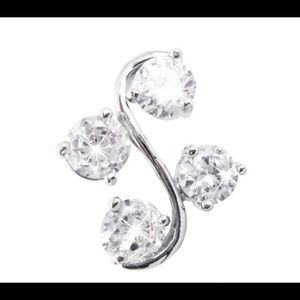 CZ CLUSTER BELLY RING