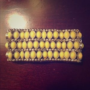 Cache silver and yellow bracelet