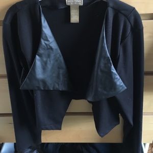 Faux Leather Shrug