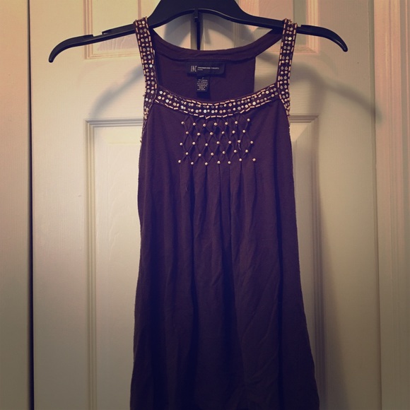 Brown Beaded Fancy tank - Picture 1 of 2