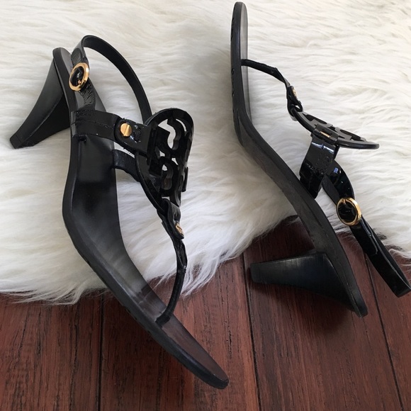 | Tory Burch | Holly Black Sling Back Heels - Picture 2 of 4