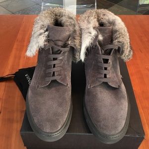 Vince Nyack rabbit fur-cuff sneaker size 10