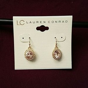 LC Lauren Conrad Faux Rose Gold Drop Earrings