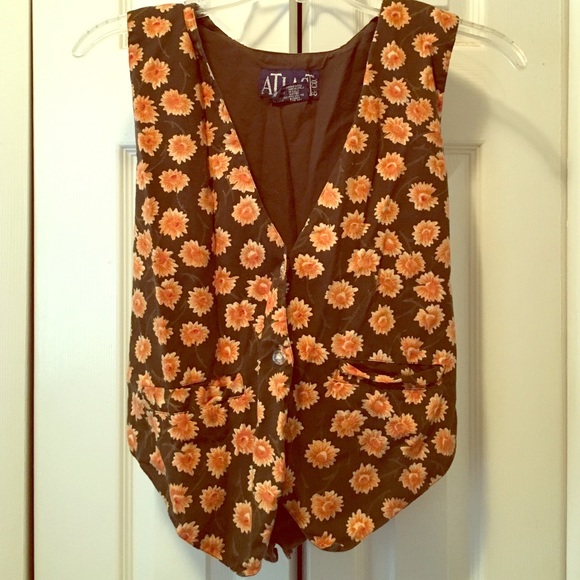 Sunflower Print Vest - Picture 1 of 2
