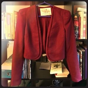Urban Outfitters Burgundy sparkle bolero/blazer