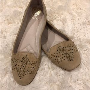 Tan Studded Vince Camuto Flats