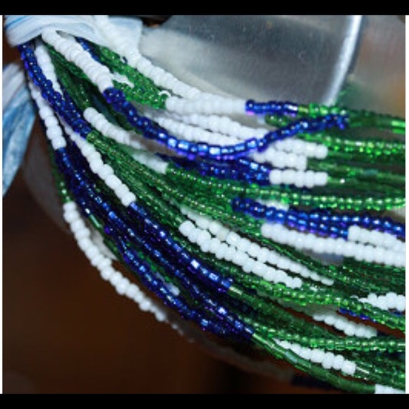 blue waist beads